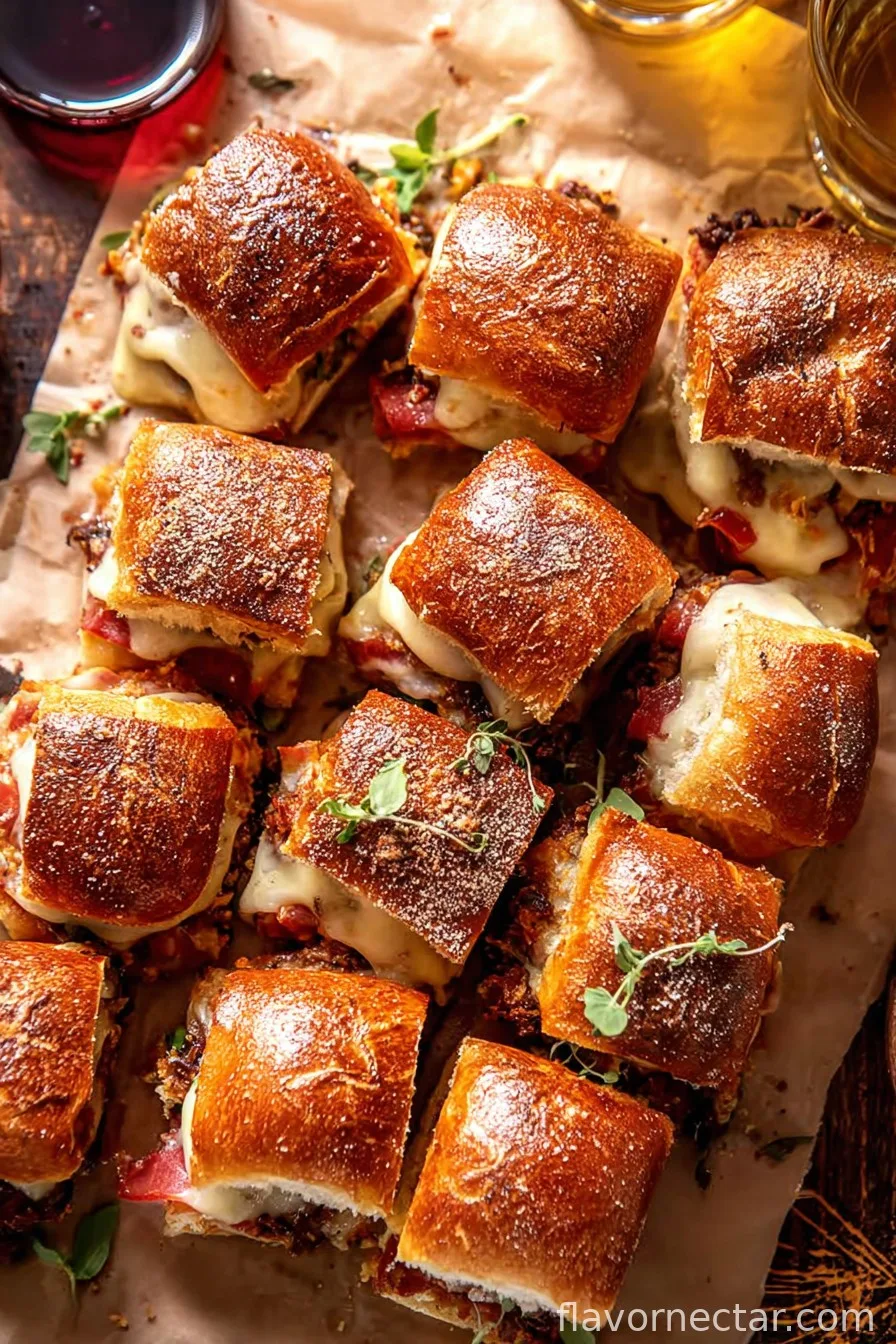 Crispy Prosciutto and Cheese Sliders