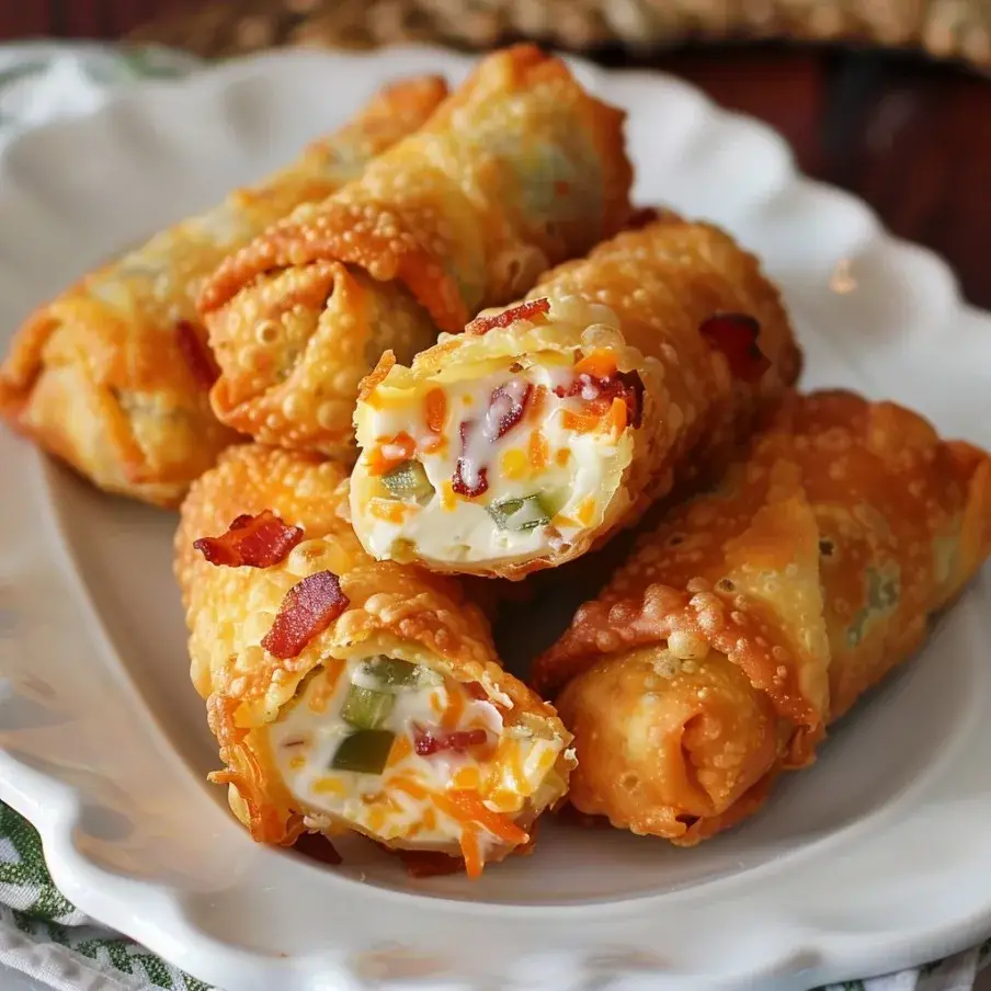 Mini Jalapeno Popper Egg Rolls - flavor nectar