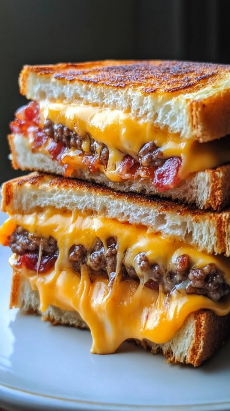 Bacon Cheeseburger Grilled Cheese Recipe Delight