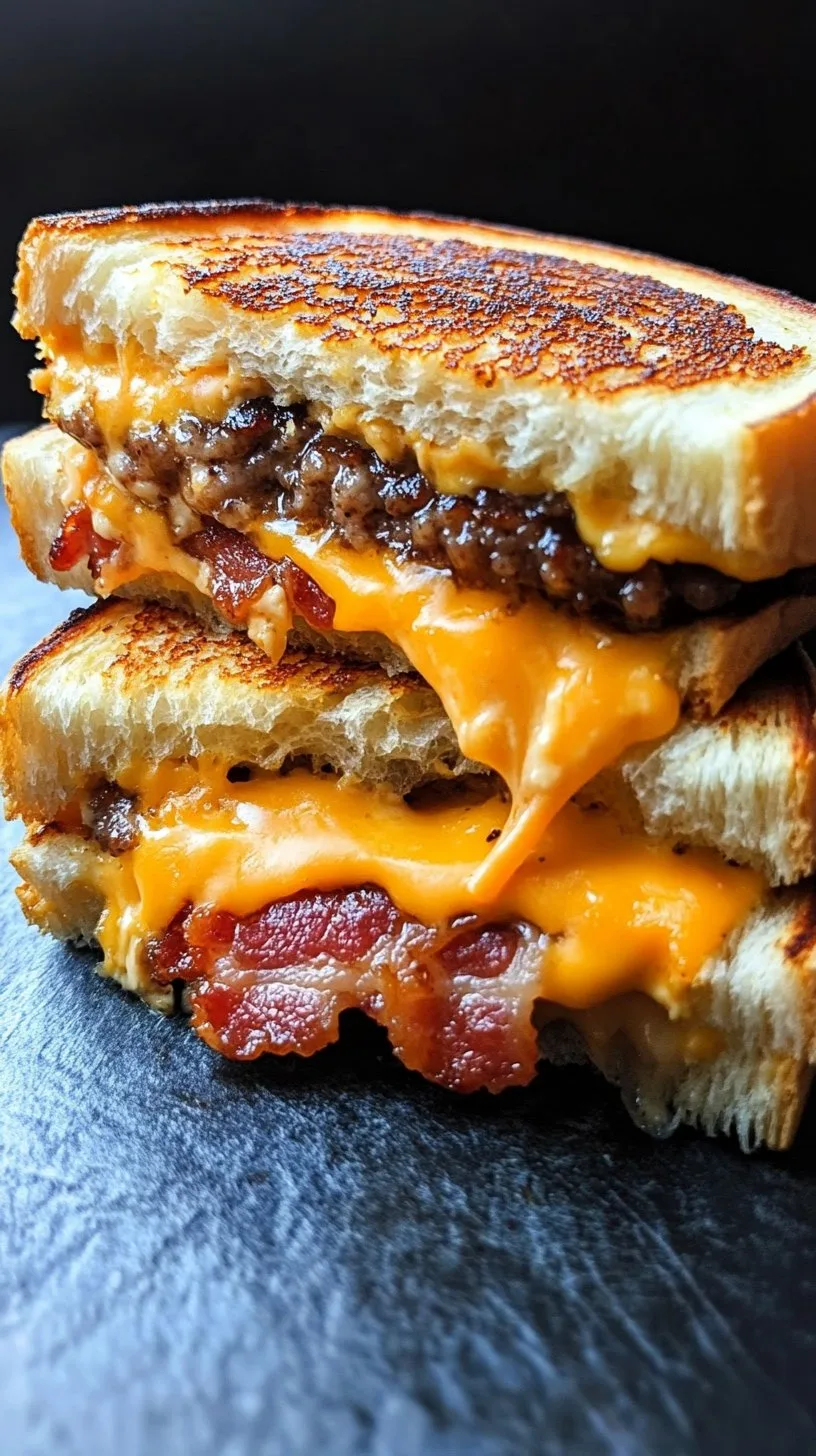 Bacon Cheeseburger Grilled Cheese Recipe Delight