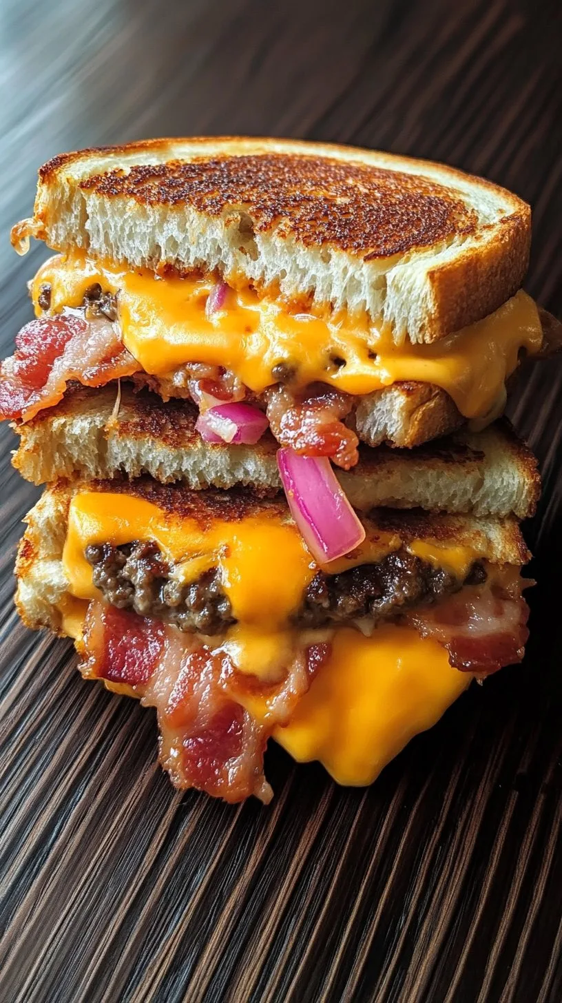 Bacon Cheeseburger Grilled Cheese Recipe Delight