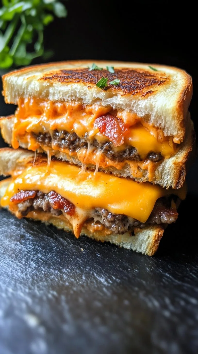 Bacon Cheeseburger Grilled Cheese Recipe Delight