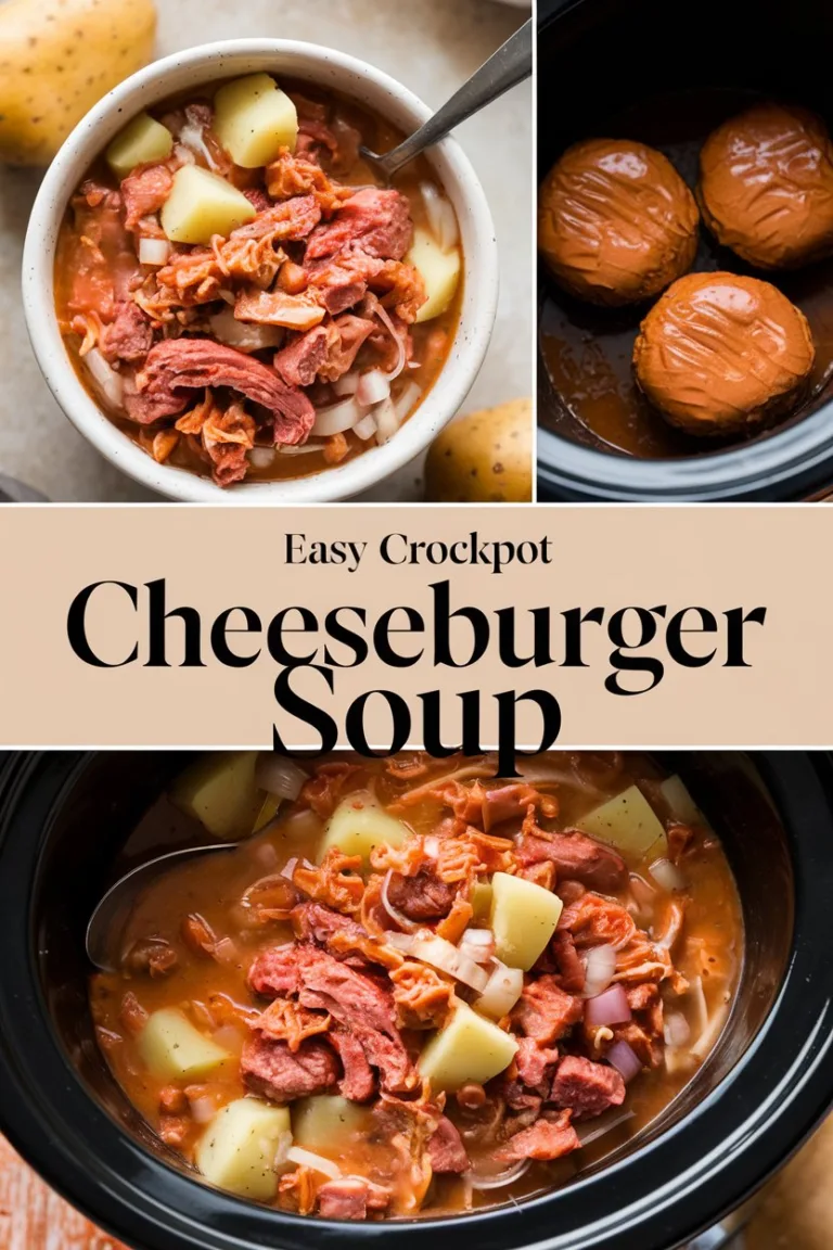 Easy Crockpot Cheeseburger Soup Recipe to Warm Your Soul
