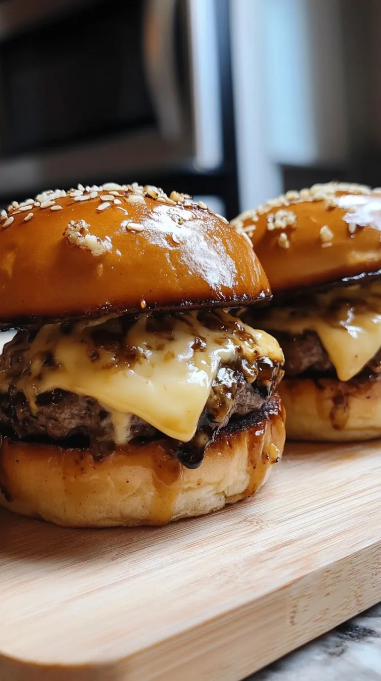 Teriyaki Parmesan Burgers with American Cheese