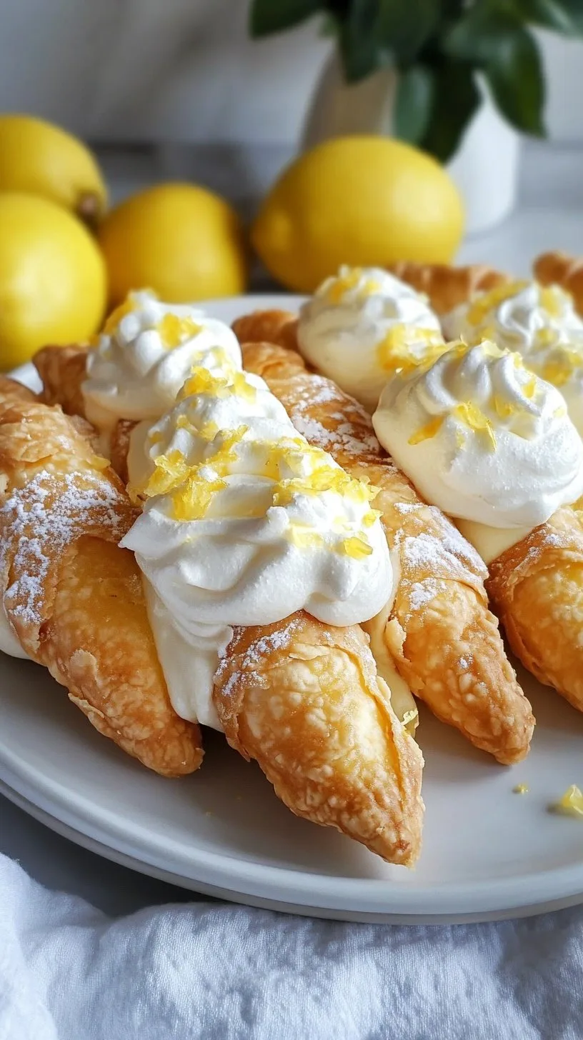 Zesty Lemon Meringue Pie Cannolis | Delicious Recipe