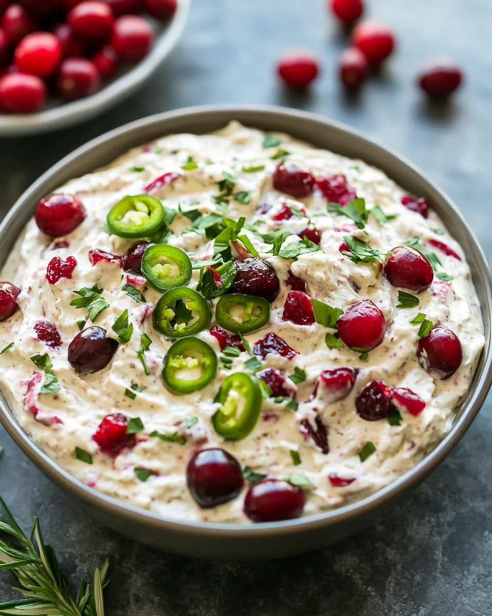 Cranberry Jalapeno Cream Cheese Dip