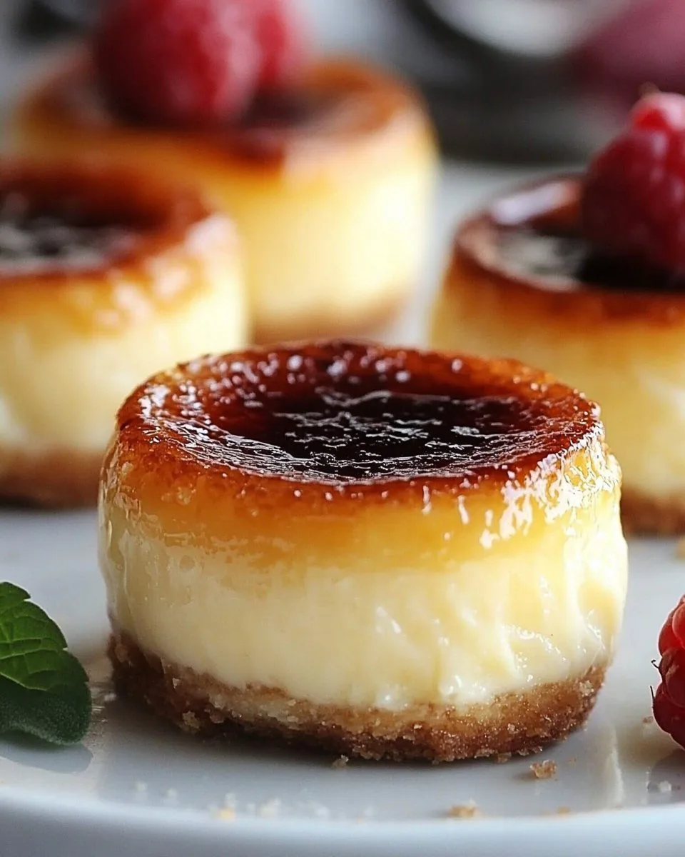 Mini Crème Brûlée Cheesecakes Recipe Delight