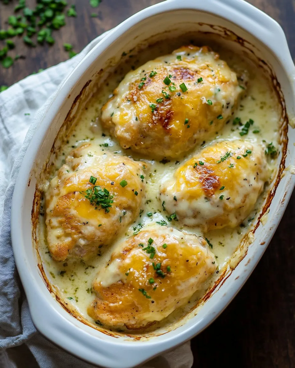 Smothered Cheesy Sour Cream Chicken Recipe