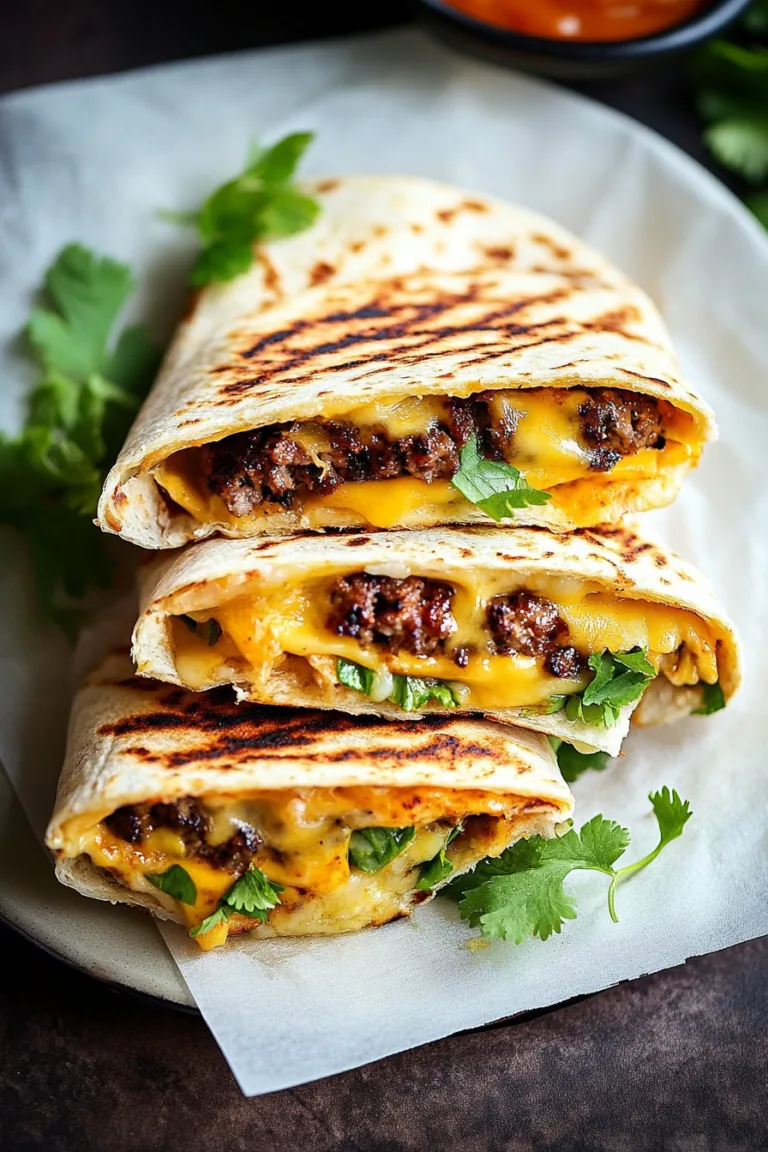 Grilled Cheeseburger Wraps Recipe – Delicious & Easy