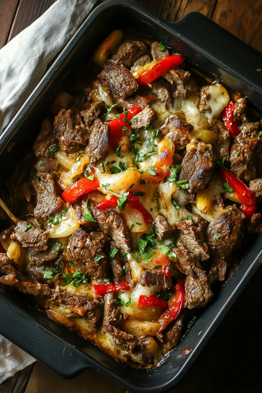 Philly Cheese Steak Casserole Recipe