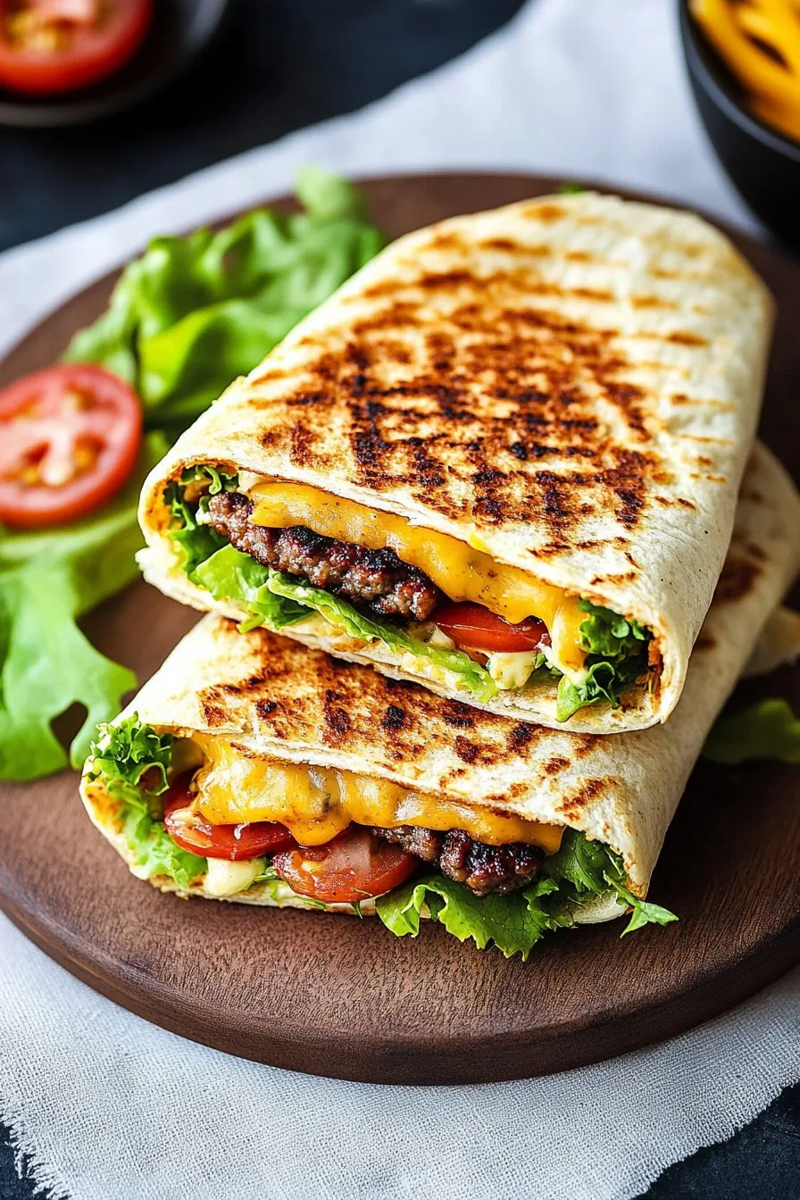 Grilled Cheeseburger Wraps Recipe - Delicious & Easy