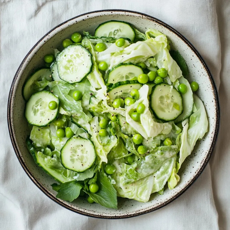 Cabbage Cucumber and Pea Salad Recipe