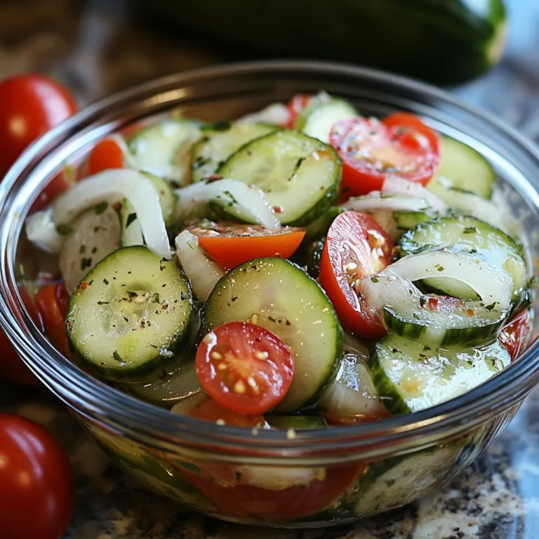 Marinated Cucumbers Onions and Tomatoes Recipe