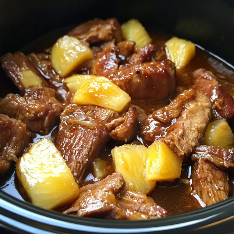Slow Cooker Pineapple Pork Recipe | Easy & Delicious