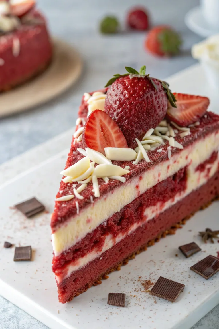 Red Velvet Strawberry Cheesecake Recipe