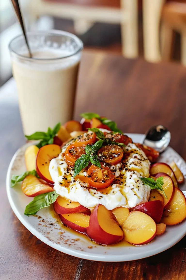 Tomato Peach Burrata Salad Recipe: Fresh & Delicious