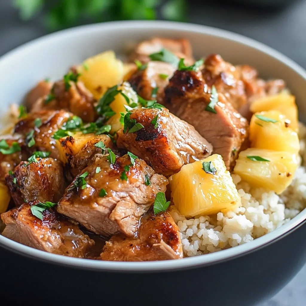 Slow Cooker Pineapple Pork Recipe | Easy & Delicious