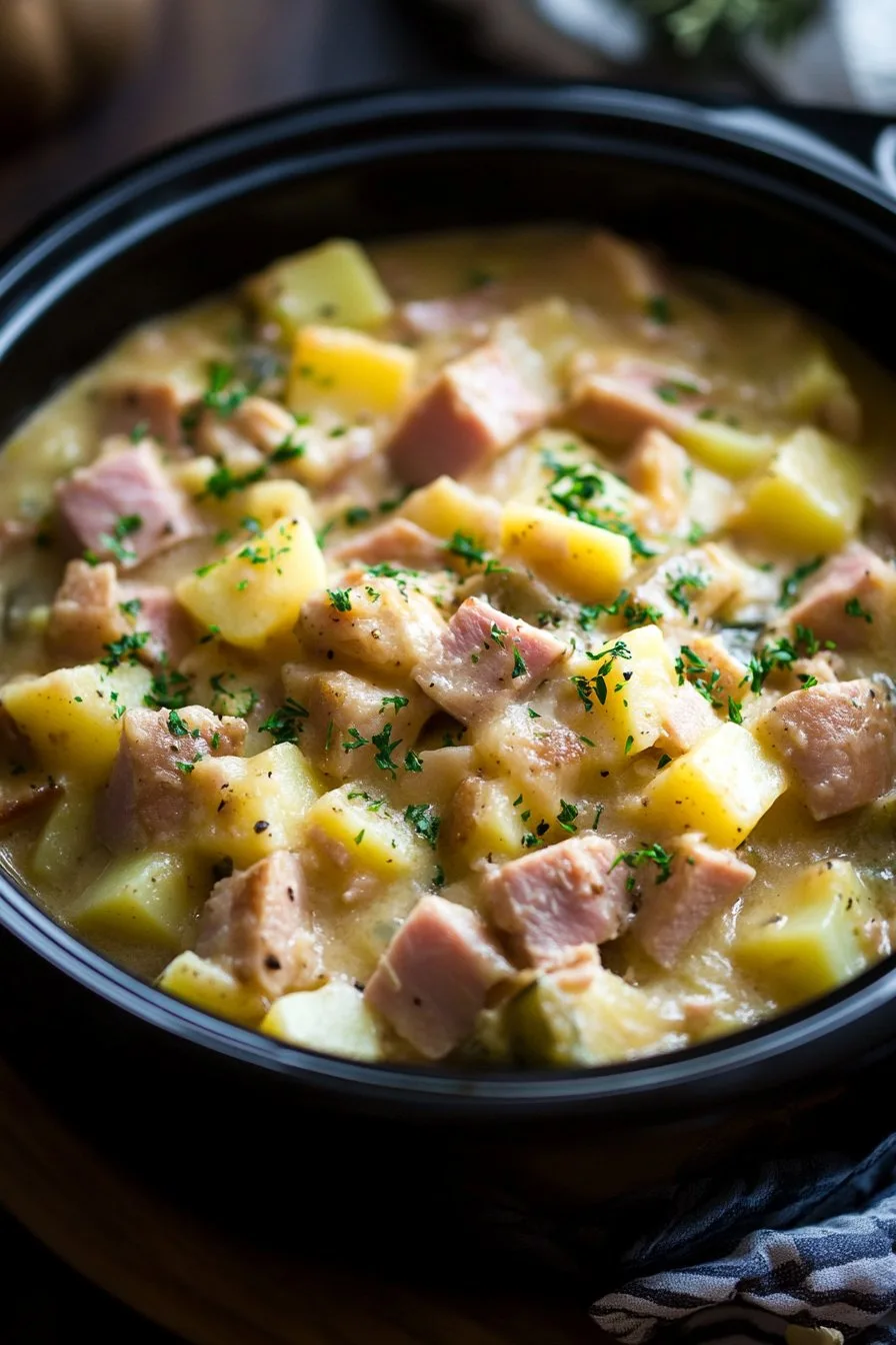 Slow Cooker Ham and Potato Casserole Recipe