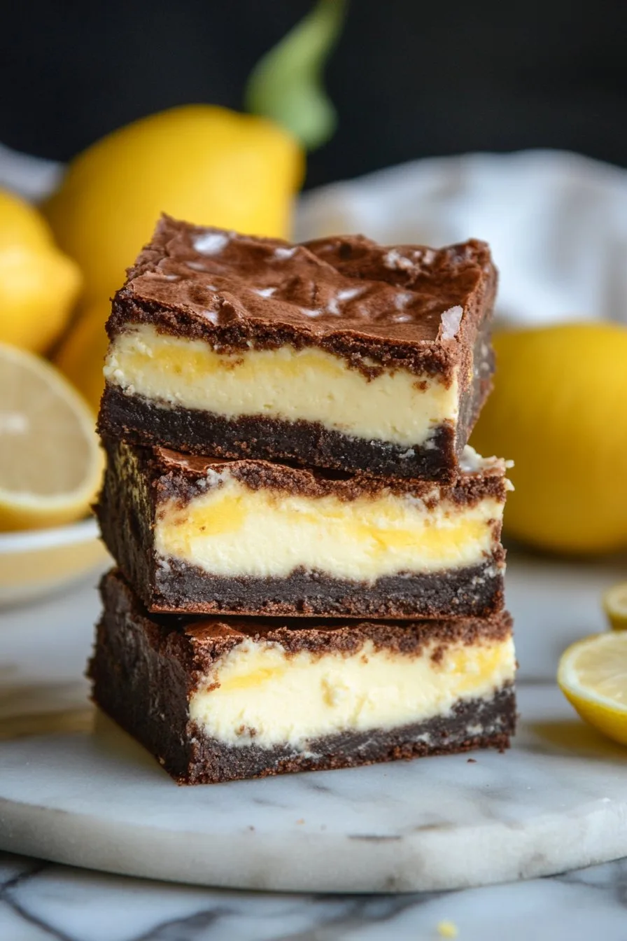 Lemon Cream Cheese Brownies - Delicious and Zesty