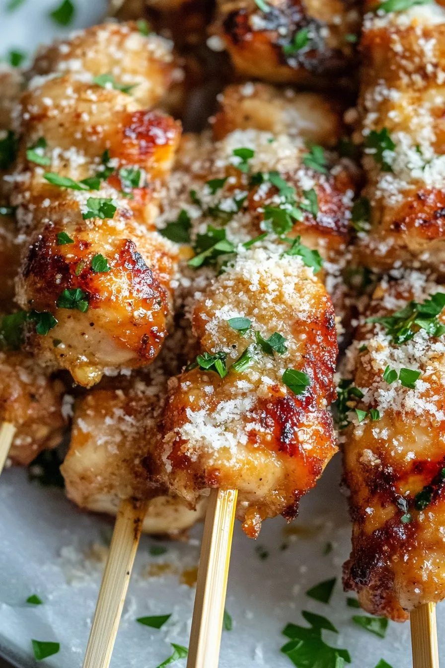 Italian Parmesan Chicken Skewers Recipe Delight