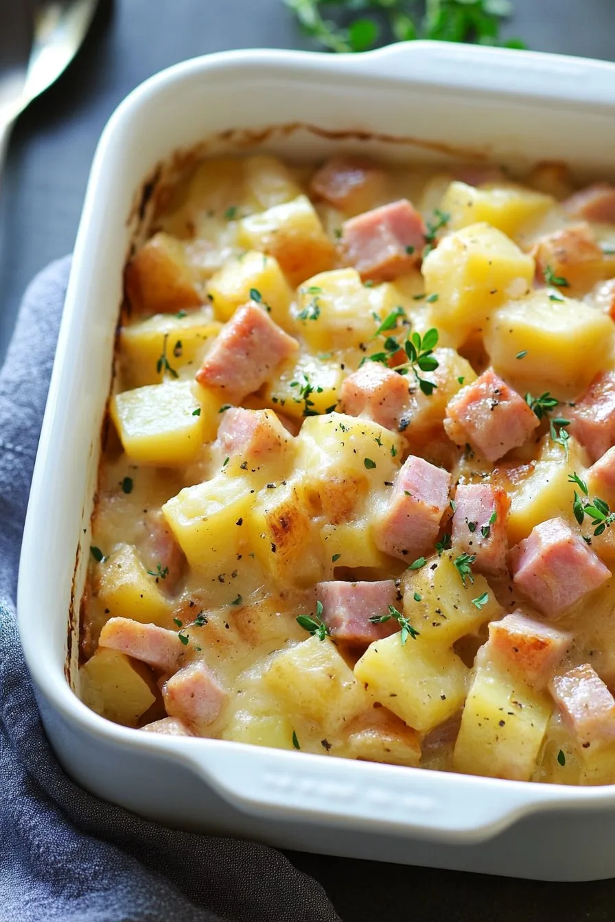 Slow Cooker Ham and Potato Casserole Recipe