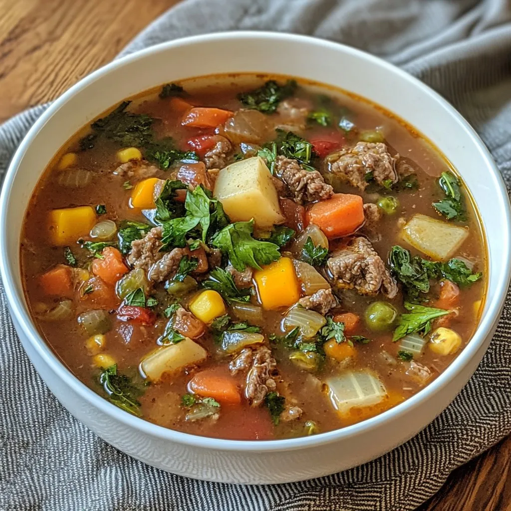 Vegetable Beef Soup Recipe for Cozy Dinners