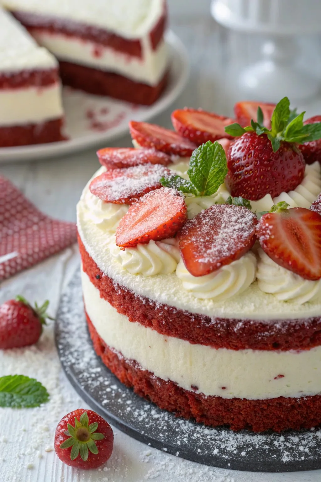 Red Velvet Strawberry Cheesecake Recipe