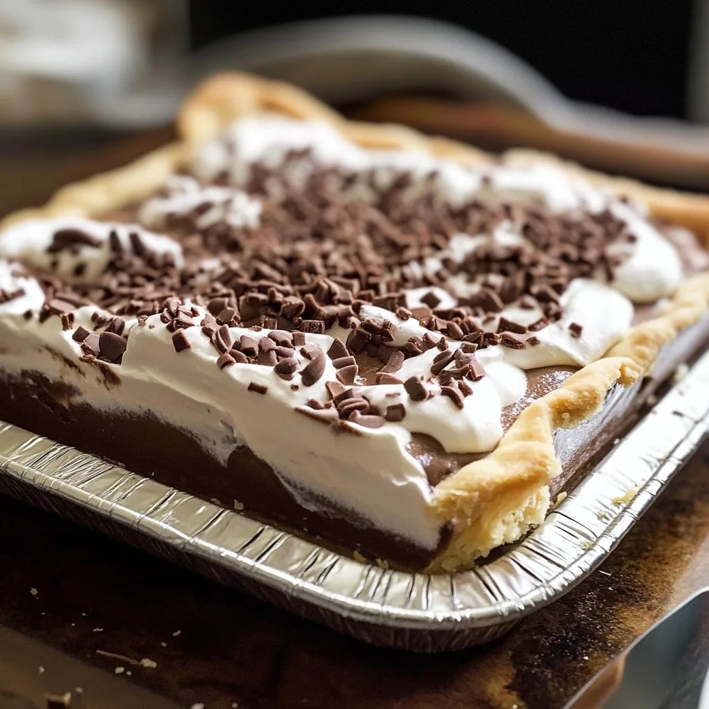 French Silk Slab Pie Recipe - Creamy & Decadent Dessert