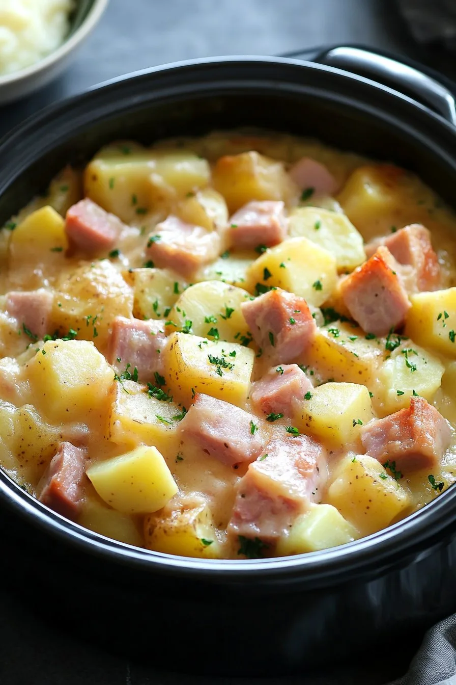 Slow Cooker Ham and Potato Casserole Recipe