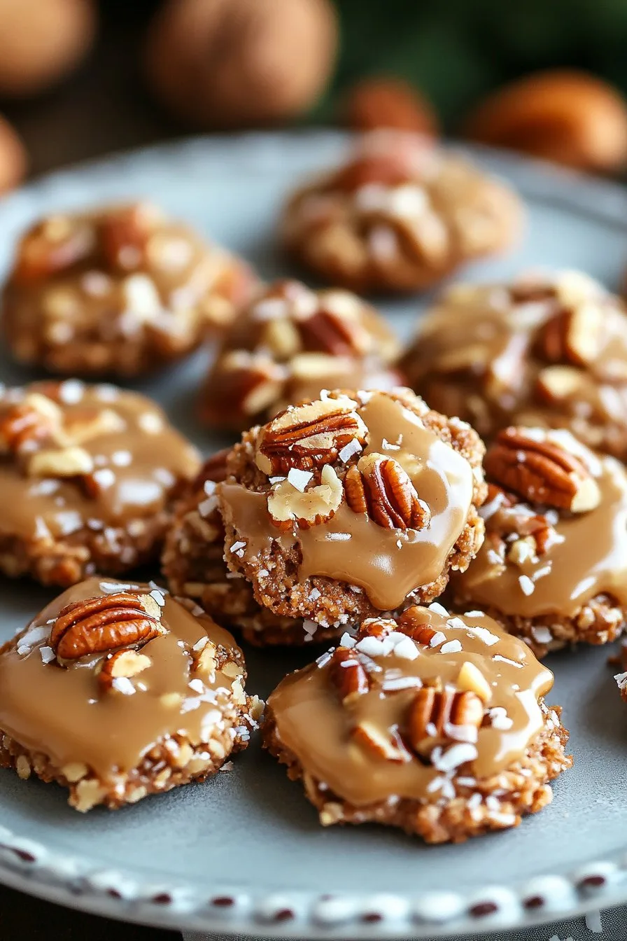 No-Bake Coconut Pecan Praline Cookies Recipe