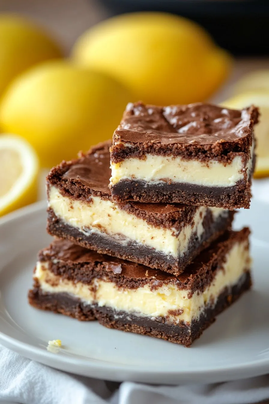 Lemon Cream Cheese Brownies - Delicious and Zesty