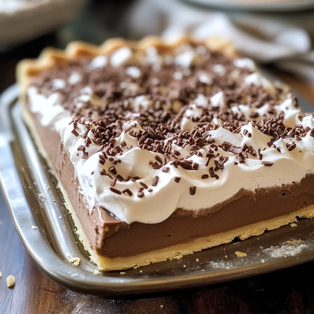 French Silk Slab Pie Recipe - Creamy & Decadent Dessert