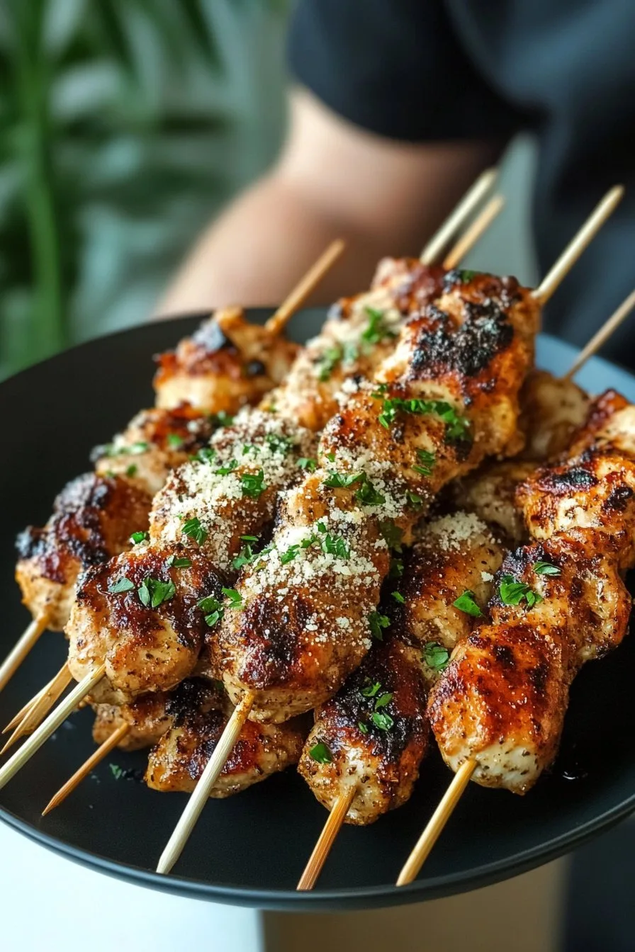 Italian Parmesan Chicken Skewers Recipe Delight