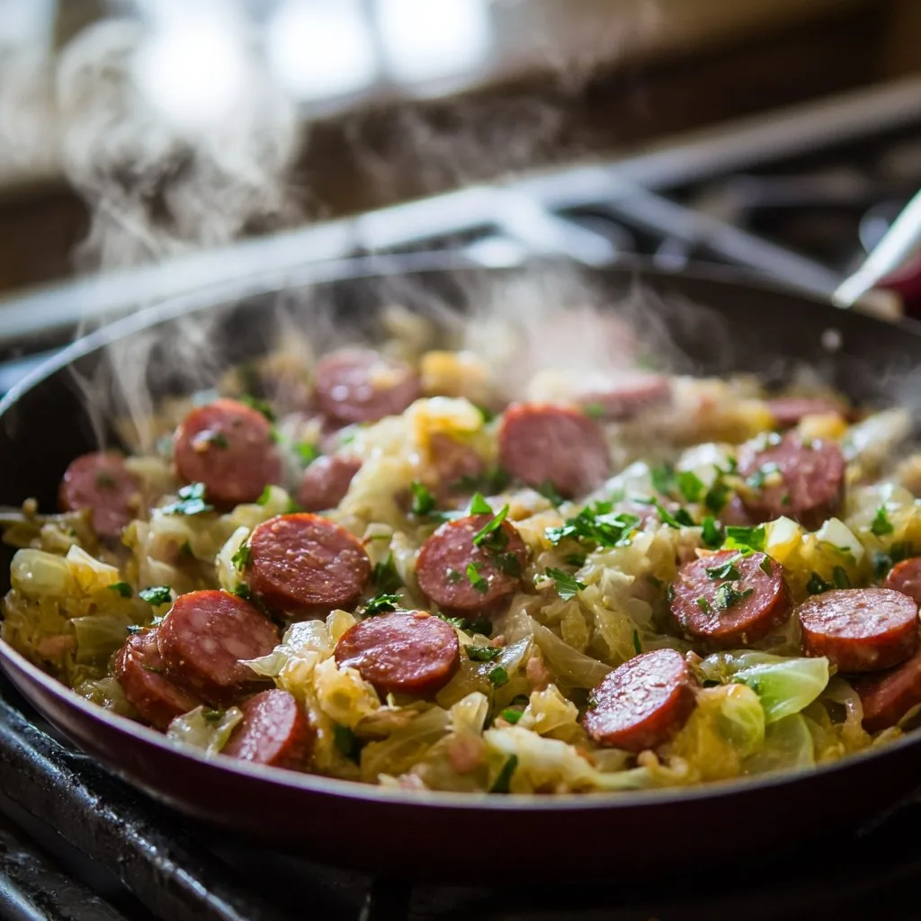 Kielbasa and Cabbage Skillet Recipe - Quick & Delicious