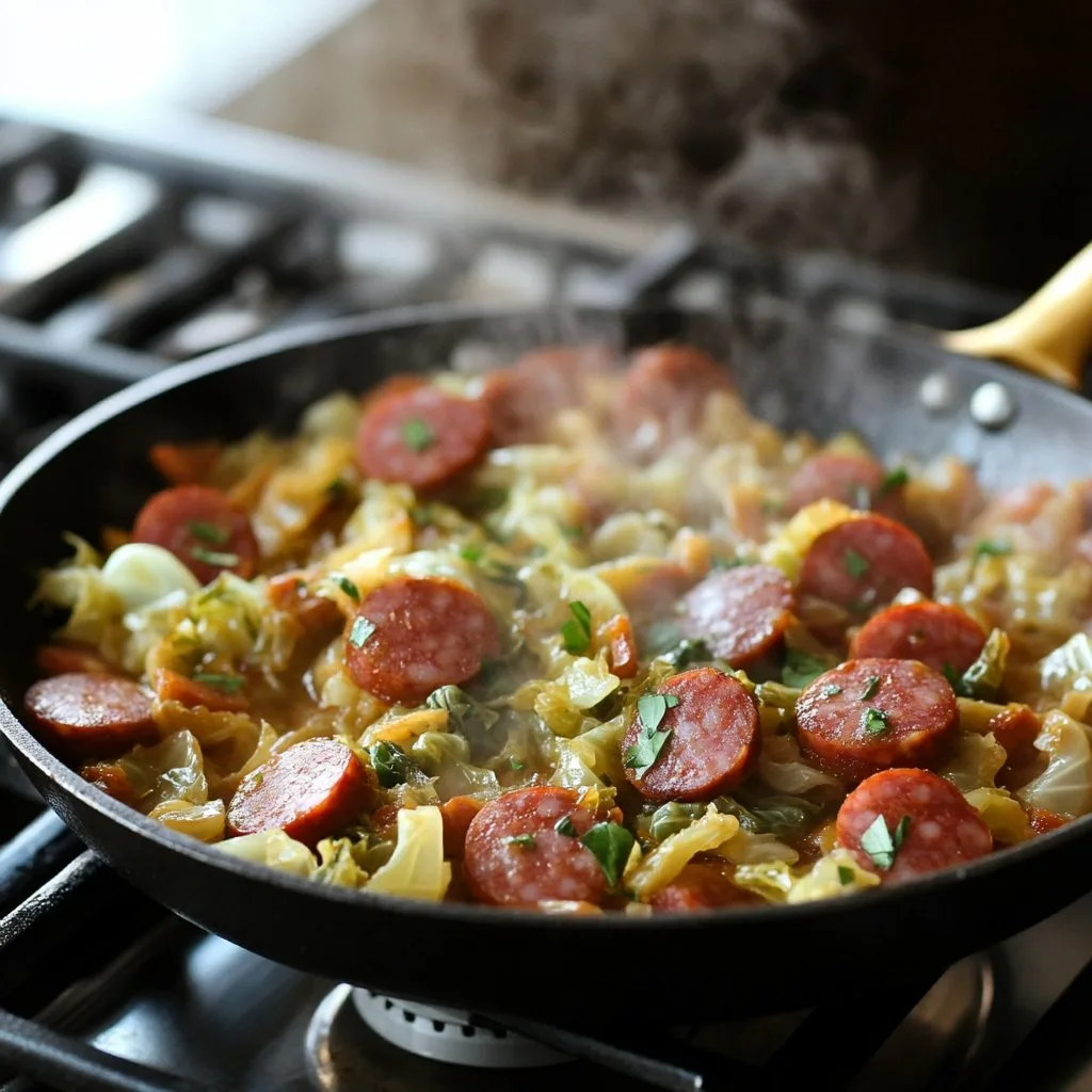 Kielbasa and Cabbage Skillet Recipe - Quick & Delicious