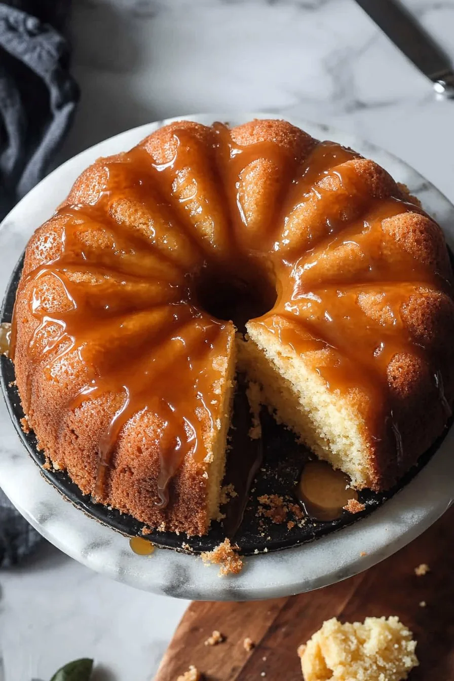 Salted Caramel Kentucky Butter Cake Recipe