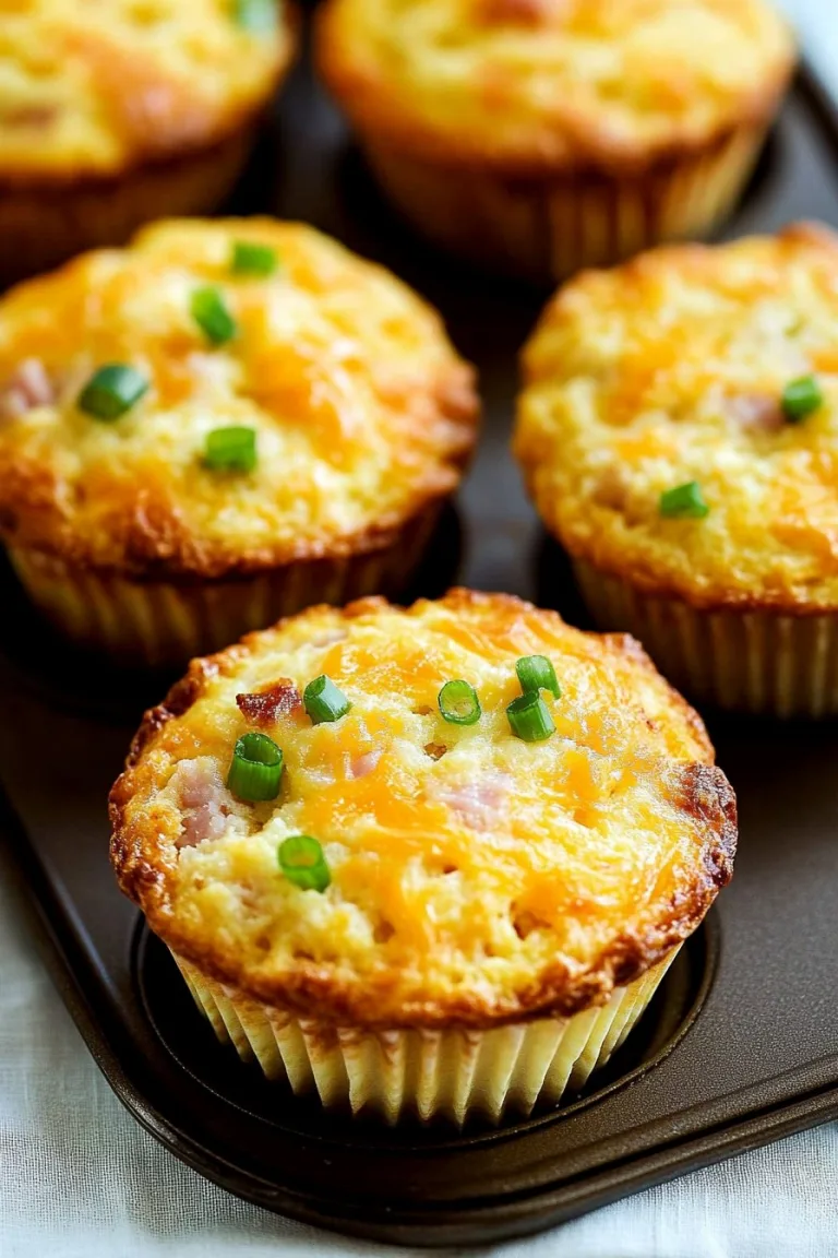 Ham and Cheddar Cottage Cheese Muffins Recipe