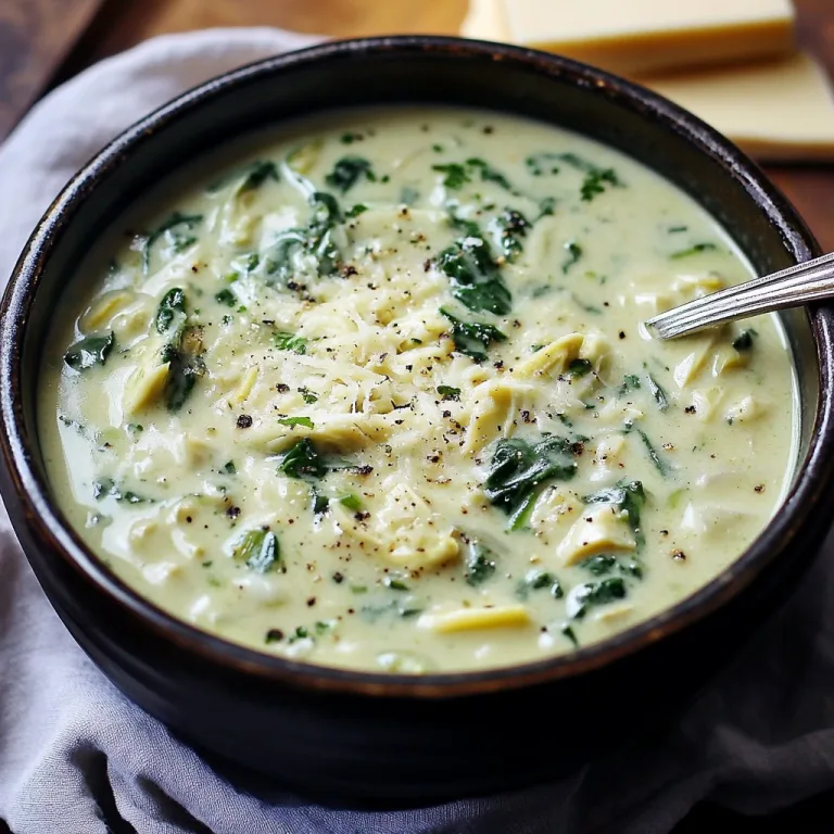 Creamy Spinach Artichoke Soup Recipe: A Cozy Delight