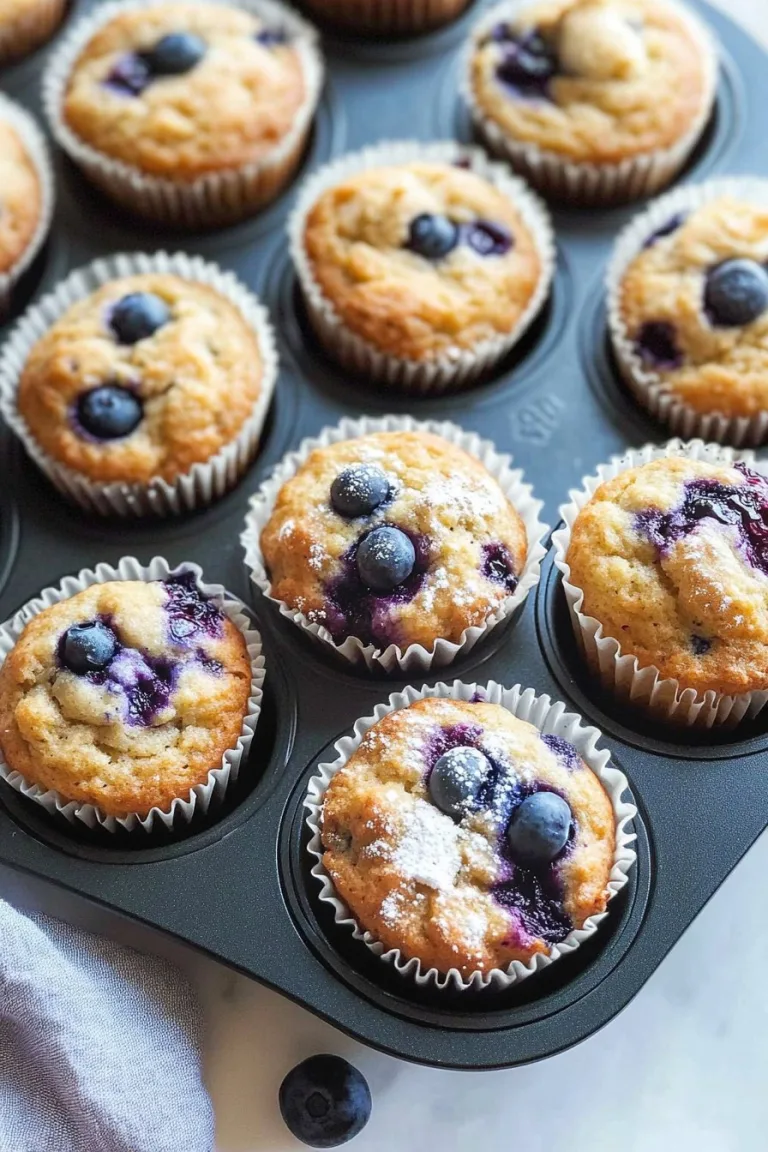 Healthy Cottage Cheese Blueberry Muffins Recipe