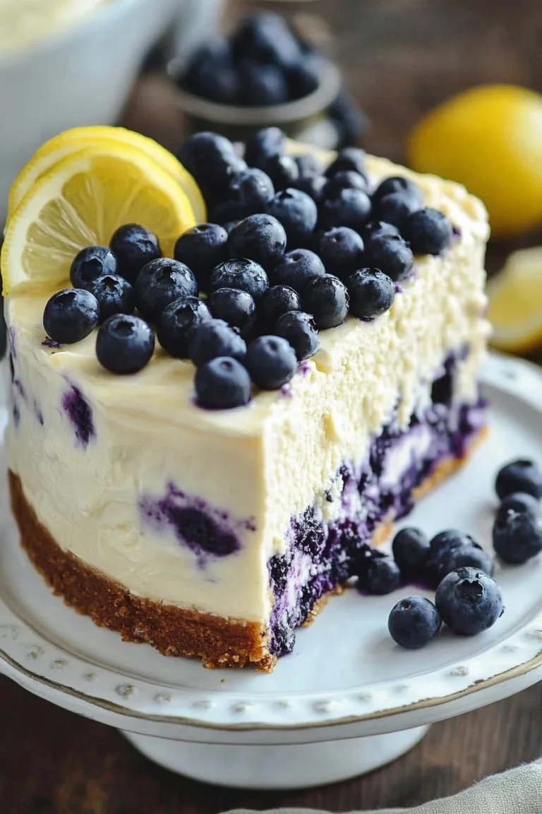 Lemon Blueberry Cheesecake Cake That’s Irresistible