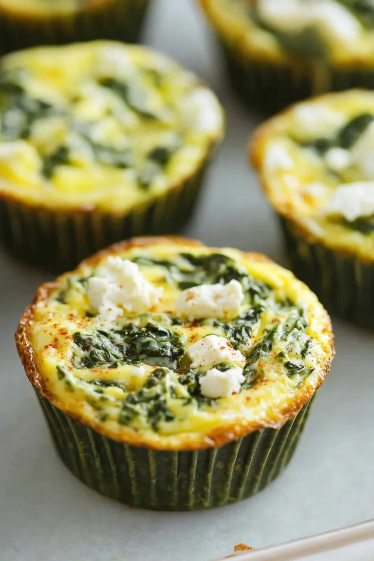 Healthy Spinach Feta Egg Bites Recipe