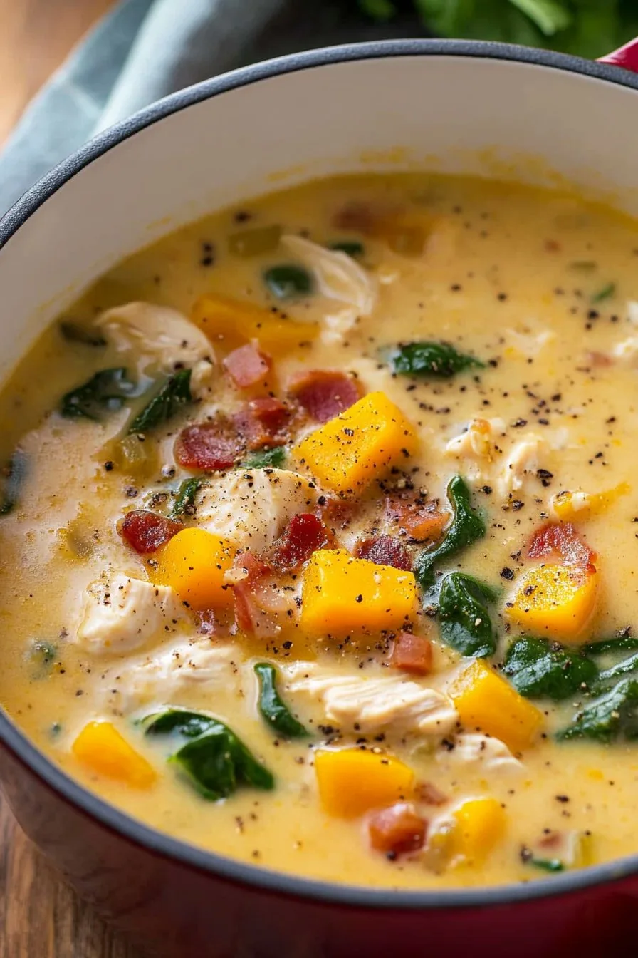 Creamy Chicken Butternut Squash Soup Recipe