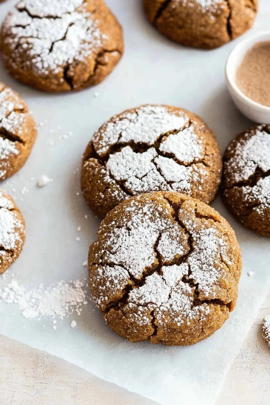 Gingerbread Molasses Crinkle Cookies Recipe