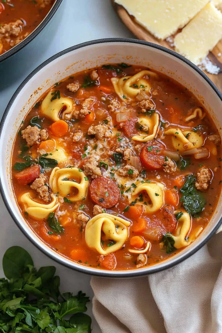 Hearty Sausage Tortellini Soup Recipe: Comfort in a Bowl