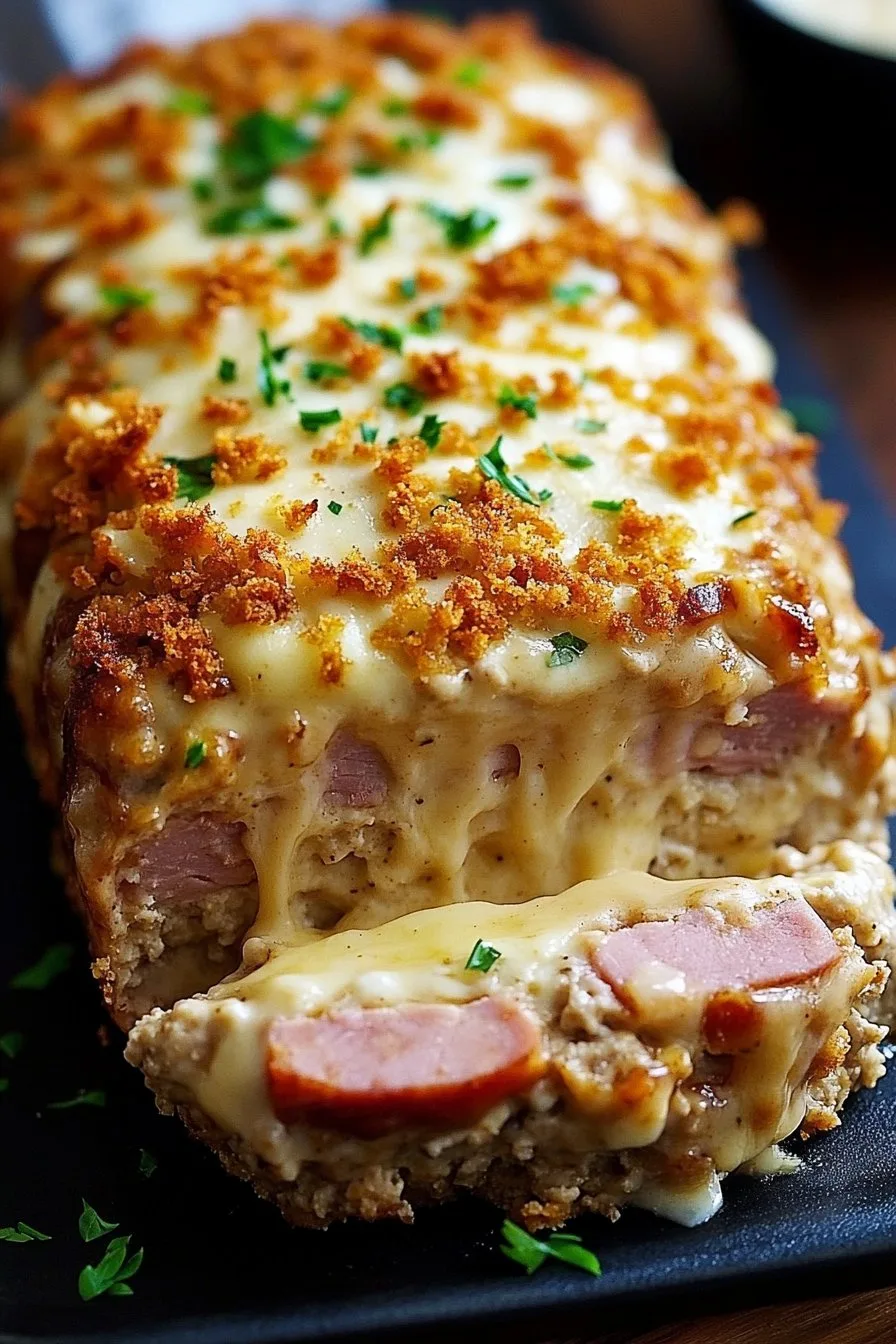 Chicken Cordon Bleu Meatloaf Extravaganza Recipe