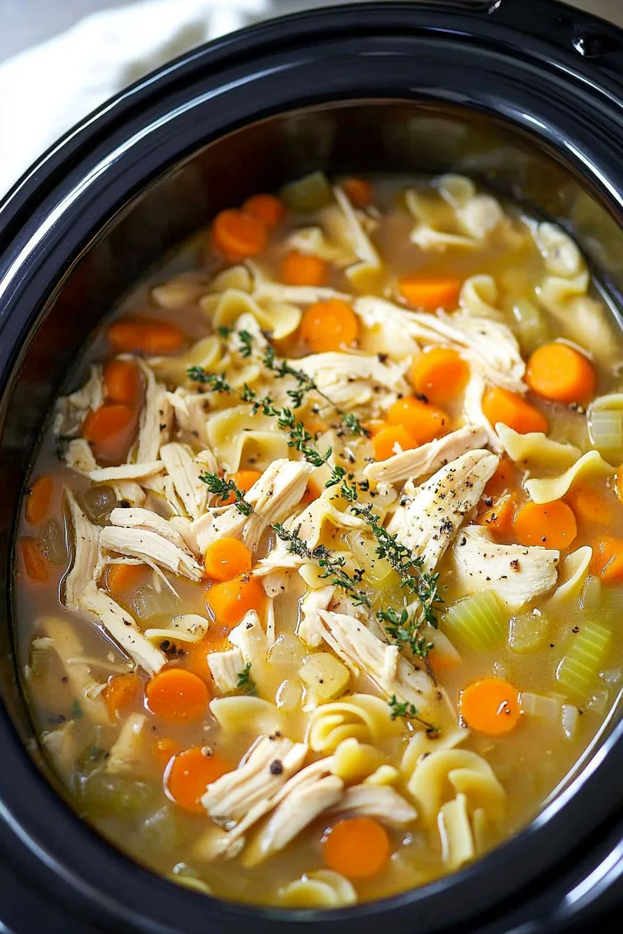 Crockpot Chicken Noodle Soup Recipe | Cozy Comfort Food