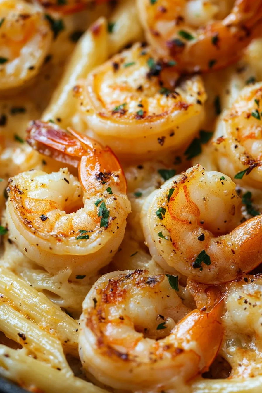 Shrimp Scampi Pasta Bake