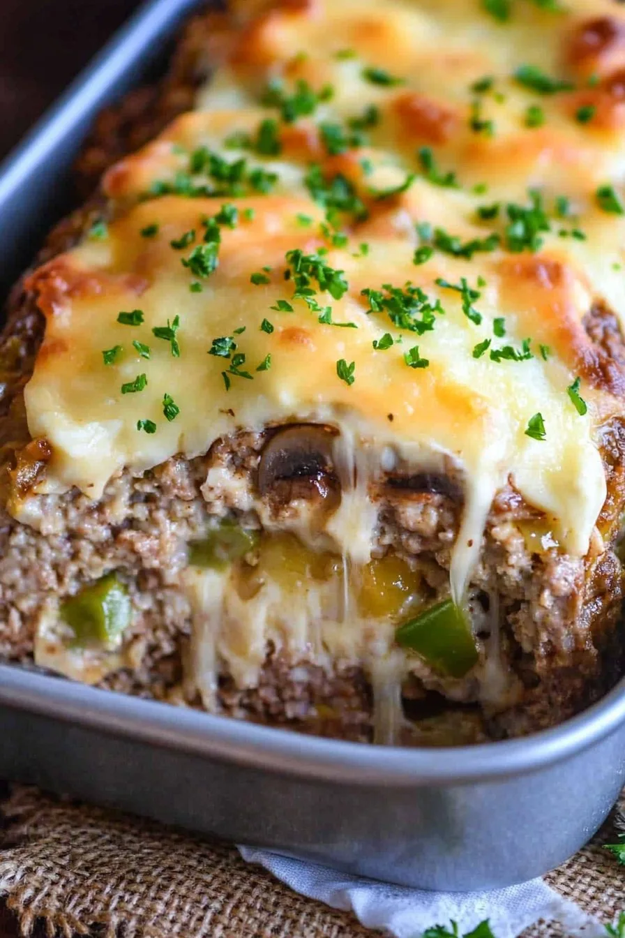 Philly Cheesesteak Meatloaf