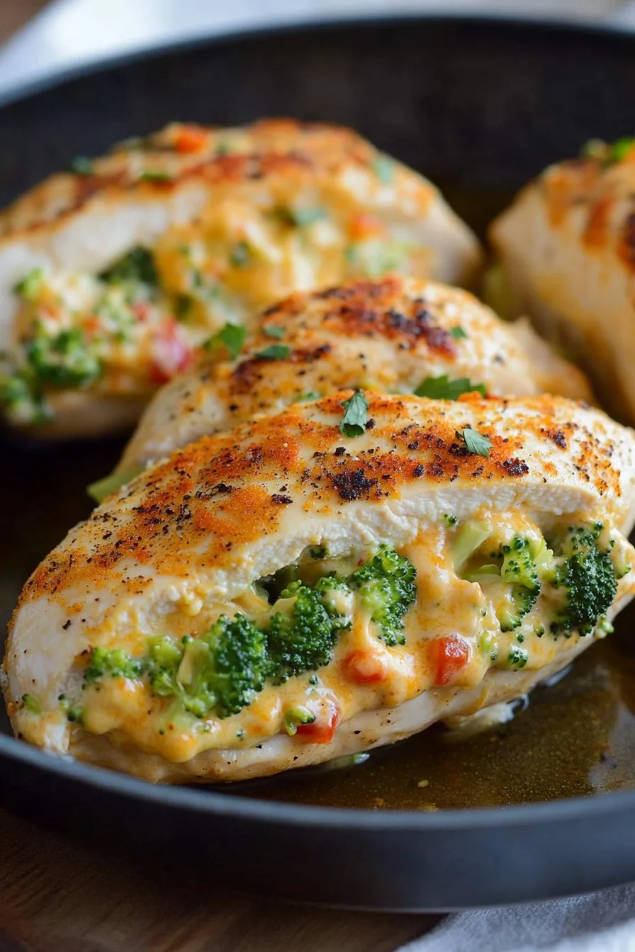 Broccoli Cheddar Stuffed Chicken Breasts