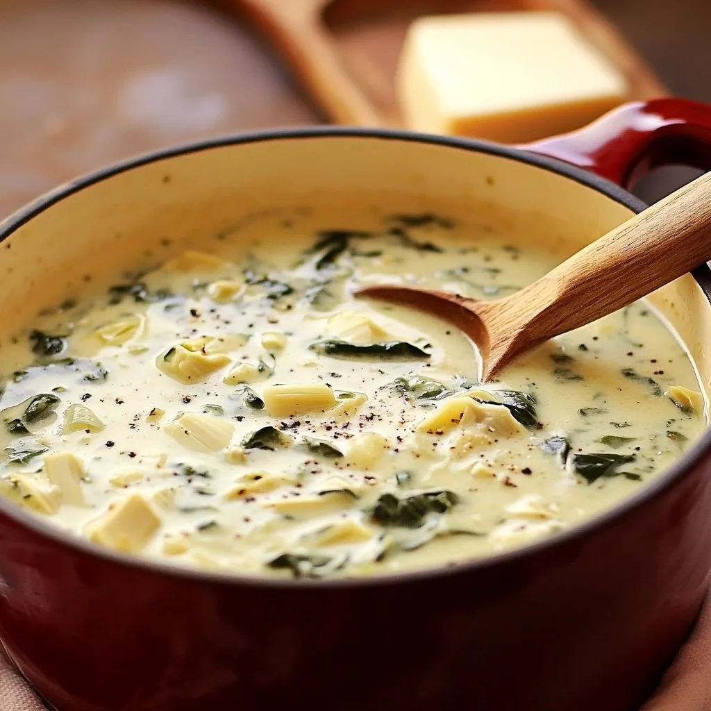 Creamy Spinach Artichoke Soup